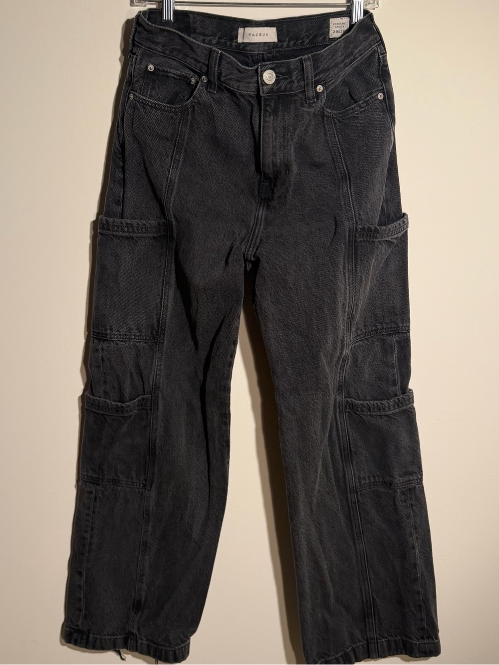 PacSun Black Cargo Carpenter Pants